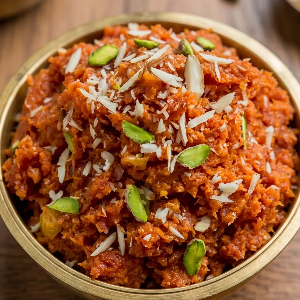 Gajrela, a rich and creamy carrot dessert at Desi Swag East Indian Cuisine in St. Vital, Winnipeg